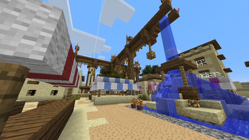 A screenshot of the Livecraft 1.5 spawn